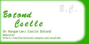 botond cselle business card